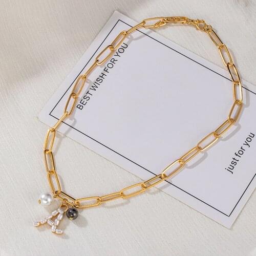 Fashion Party Vintage Pearl Necklaces For Women Gold Metal Statement Geometric Necklaces 2021 Trend New Female Modern Jewelry