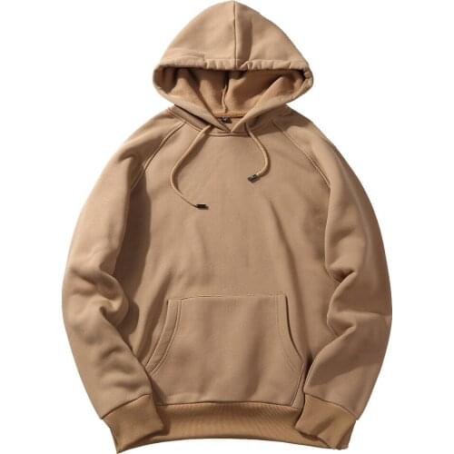 Men Long Sleeve Hoodies Sweatshirts Autumn Winter Red Yellow Gray Khaki Navy Blue Black Clothing with Cap