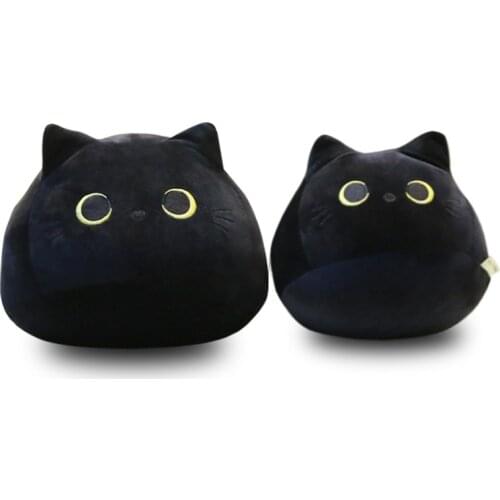 Lovely Cartoon Animal Stuffed Toys Cute Black Cat Shaped Soft Plush Pillows Doll Girls Valentine Day Gifts Ornament