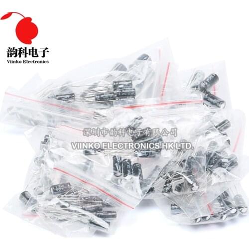120pcs 12 value kit 1uF-470uF Electrolytic Capacitor assortment set pack 1UF 2.2UF 3.3UF 4.7UF 10UF 22UF 33UF 47UF 100UF 220UF