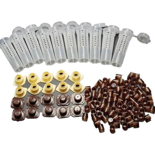 1 Set Bees Tools Cages King Queen Rearing Cupkit System Bee Beekeeping Catcher Box Cell Cups Cage Complete Kit NEW