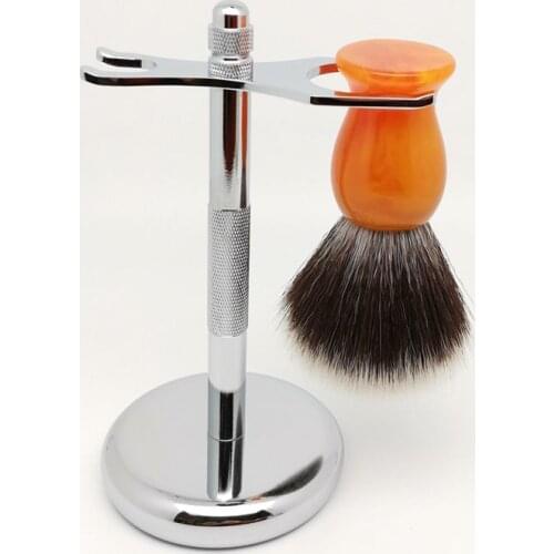 TEYO Synthetic Shaving Brush Set Include Shaving Stand and Brush for Wet Shave Cream