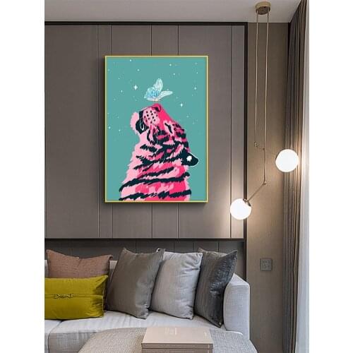 Scandinavian Style Lovely Art Cats Posters Wall Art Animals Modular Pictures For Living Room Home Decor