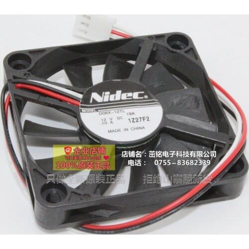 NIDEC 6010 D06X-12TL 12V 0.10A 6cm dual ball slim silent chassis CPU fan