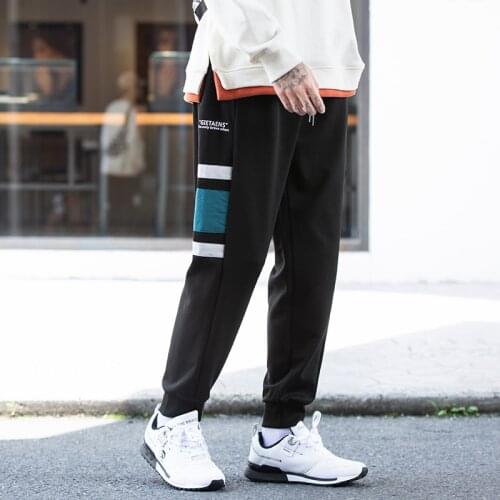 New Joggers Pants Men Loose Casual Harem Pencil Trousers Male Streetwear Hip Hop Loose Cargo Sweatpants Solid Patchwork Elastic