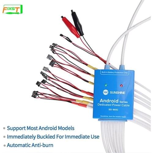 Professional Android Phone Power DC Supply Cable Boot Line Sunshine SS-905C For Samsung Huawei Xiaomi Board Charging Wire Tools