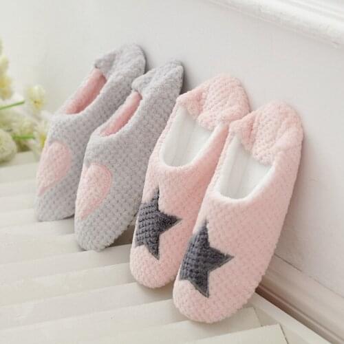 Dropshipping Women Home Slippers Warm Winter Cute Indoor House Shoes Bedroom Room for Guests Adults Girl Ladies Pink Soft Bottom