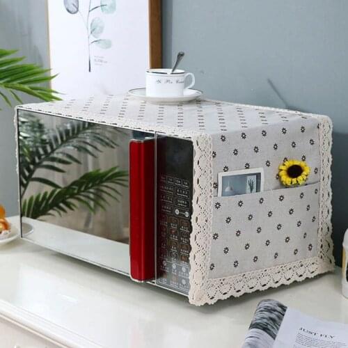 Microwave Oven Hood Oil Dust Cover Kitchen Microwave Cover with Storage Bag Kitchen Accessories Supplies