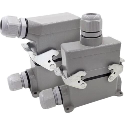 Heavy Duty Connectors HDC-HE-010-1 F/M 10pin 16A Industrial rectangular Aviation connector plug