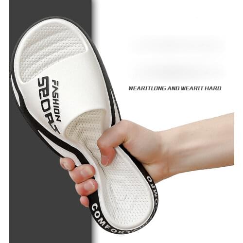 Classic Mens Slippers Fashion PVC Men Sports Sandals Trend Non Slip Wear Resistant Flip Flops Outdoor Beach Flat Shoes