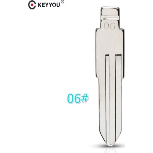 KEYYOU NO.06 Key Blade Blank Replacement Car Uncut Key Blade 06# for Old Nissan Bluebird Duke Banning Demeano