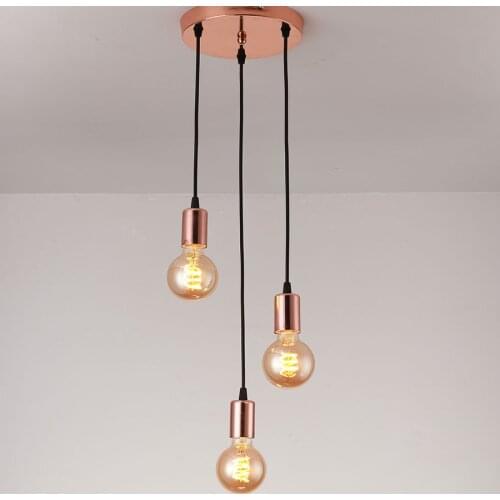 Modern Minimalism Pendant Lamp Metal Simplicity Hanging Fixture E27 Lampholder Socket Base Indoor Home Decor Accessories