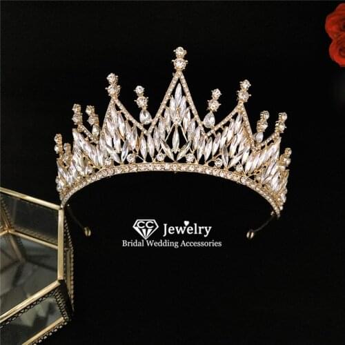 CC Tiaras and Crowns Drop Earring Hairband Headband Bridal Jewelry Wedding Hair Accessory Headpiece Party Gifts 2pcs sets HG0310
