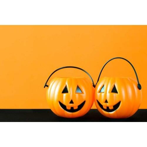 Halloween pumpkin decorations small cute expression photo background studio photography background