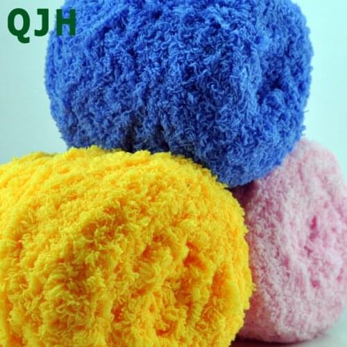 QJH 500g New 5 Strands Solid Color Coral Velvet Yarn Softer More Breathable And Comfortable Baby DIY Towel Line Coral Cashmere
