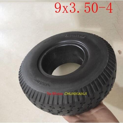High performance Vacuum solid tire 9*3.50-4 for elderly electric bicycle pneumatic-free tire 9x3.50-4 tyre