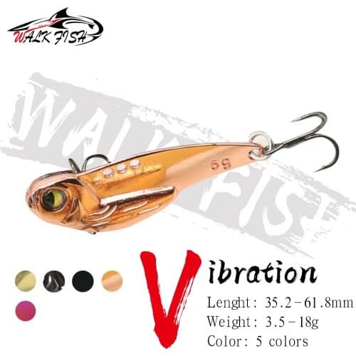 WALK FISH Metal VIB Fishing Lure 3.5g 5g 7g Vibration Spinner Sinking Bait Wobbler Spoon Fishing Baits Bass Fishing Tackle