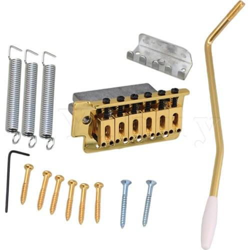 Yibuy Gold 6 Strings Electric Guitar Screw Tremolos Bridge 10.5mm