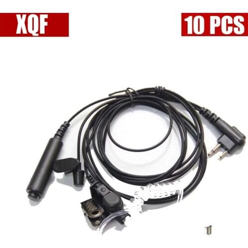 10PCS 3 Wire Pro Covert Acoustic Tube Earpiece Headset Mic for Motorola Radio 2pin cls1110 cls1410 cls1413 cls1450 cls1450c etc