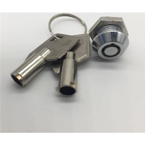 10 pieces 9.5mm zinc alloy tubular key small push lock cabinet box press lock