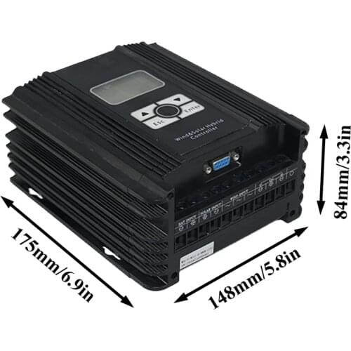 100W-600W Wind Solar MPPT Hybrid Charge Controller 12V/24V/48V Auto Dump Load Inserted With LCD Display Wind Turbine Generator