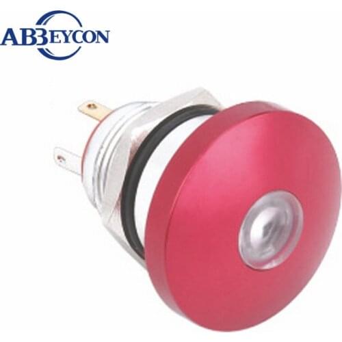 19203 high quality solder terminal with zinc alloy materials red/green color 19mm mushrrom head push button switch