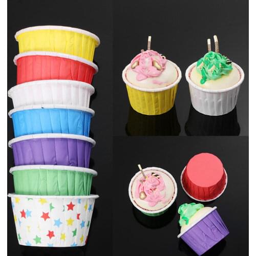 50/100Pcs Paper Baking Cup Cake Cupcake Cases Grease-proof Liners Muffin Dessert Pastry Wedding Party Wrapper Kitchen Cake Mould