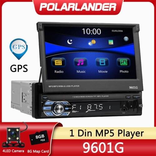 7" USB/AUX/SD GPS Stereo Car Radio 1DIN Bluetooth Autoradio radio cassette player auto tapes Head Unit Mirror Link