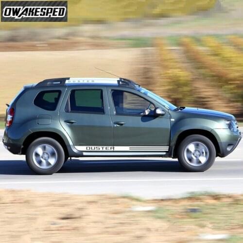 Automobile Vinyl Film Decals 2Pcs For Dacia Renault Duster Car Both Side Door Stripe Sticker Sport Styling Auto Body Decal