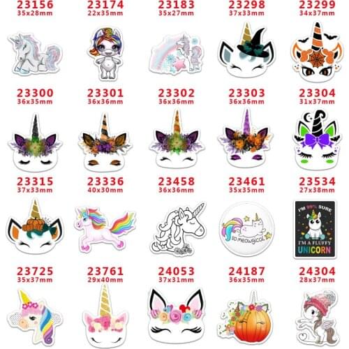 Free shipping 30 pcs planar resin unicorn resin pr24304