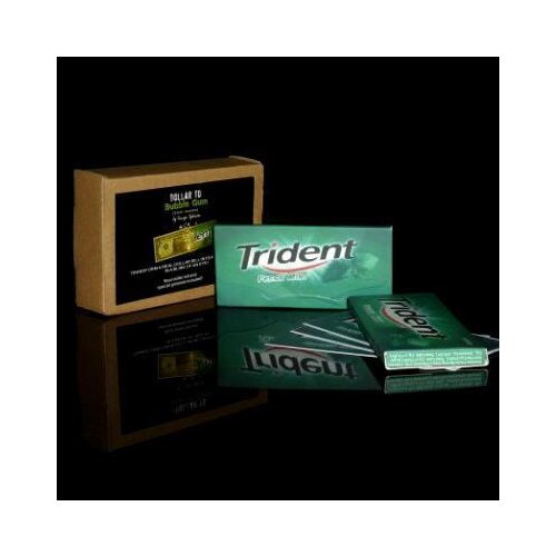 Free Shipping Dollar To Bubble Gum (Trident) -Magic Professional Magia Profesional Escenario Goocheltrucs Professionele Close