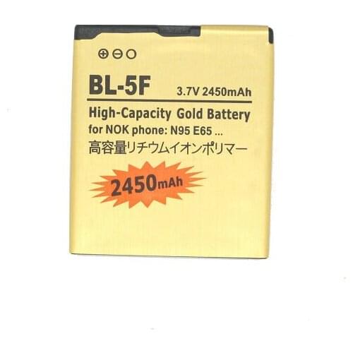 Ciszean 1x BL-5F / BL 5F / BL5F Gold Replacement Battery For Nokia N95 N93 N93i N96 N98 N99 E65 6210 6290 6210S 6210N 2450mAh