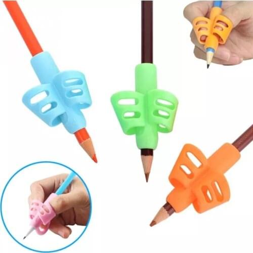 Children Writing Pencil Pan Holder Kids Learning Practise Silicone Pen Aid Grip Posture Correction Device for Students
