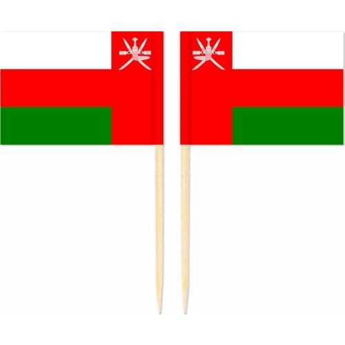 Free Shipping Oman Flag Toothpick Flag 3.5X2.5CM 300pcs/bag Oman National Flag