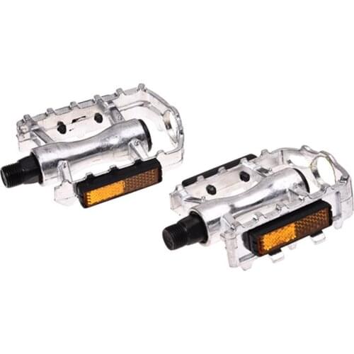1 Pair MTB Aluminium Alloy Mountain Bike Bicycle Cycling 9/16" Pedals Flat-Silver