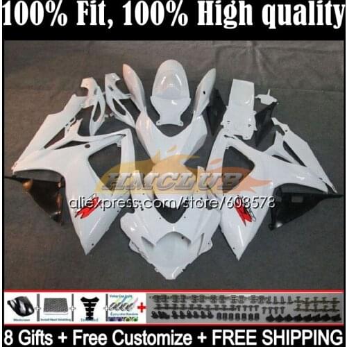 Injection For SUZUKI GSXR 600 750 CC GSXR-750 K6 750CC 5CL.16 GSXR750 GSXR-600 06 07 GSXR600 2006 2007 OEM Fairing Glossy white