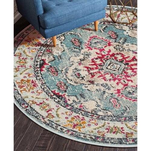Nordic Round Tea Table Area Carpet Living Room Yoga Rugs Study Room Computer Table Mattress