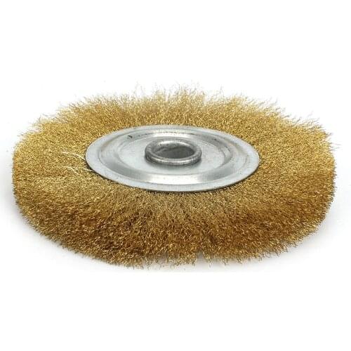 Wire Wheel Brass Brush Disc 5 Copper Suit For Bench Grinder Metal Polishing