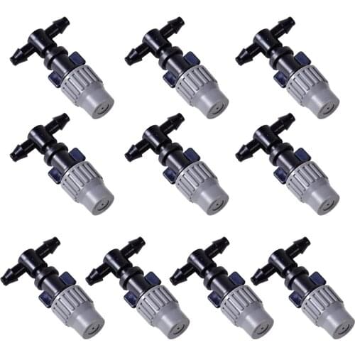 LETAOSK 10pcs Misting Atomizing Sprinkler Nozzles Tee for Greenhouse Garden Lawn Grass