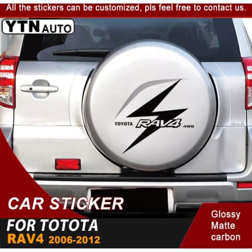 Lightning Car Sticker For Toyota Rav4 Rav-4 4WD 2006-2012 Car Spare Wheel Cover Decal Auto Spare Tire Auto Decoration Sticker