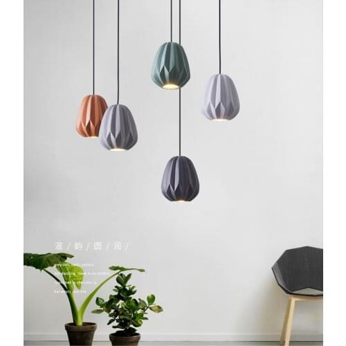 Cute Simple Ins Popular Pink Grey Green Orange Modern Nordic Simple Pendant Light Good Quality Home Decoration Hanging Lamp