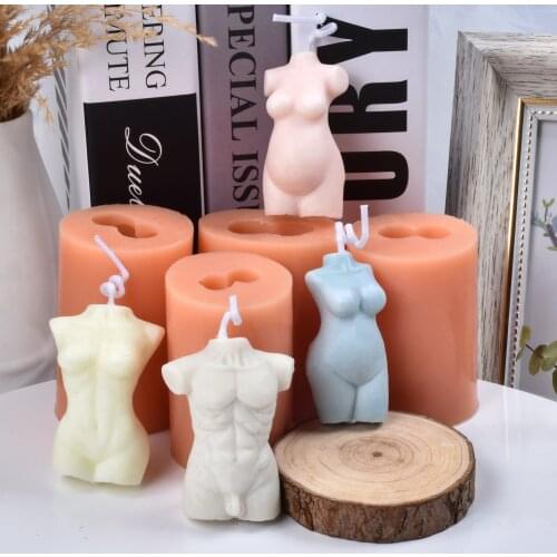 Mini 6cm Silicone Candle Mold Female Human Pregnancy Body Tool Aromatherapy Plaster Decorating 3D Stereo Flexible DIY Handmade