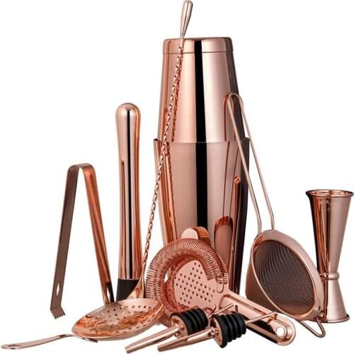 11 Piece Bartender Kit Cocktail Boston Shaker Barware Set Includes 28 and 18 OZ, Cocktail Strainer Set, Double Jigger