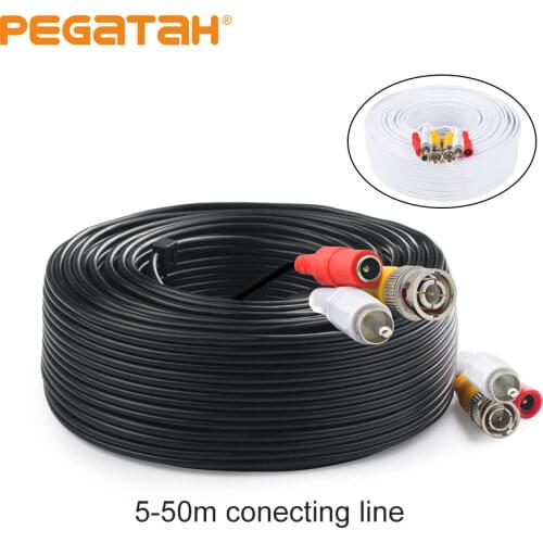New BNC+RCA+DC connector 3 in 1 BNC cable Power Video Audio extension Plug and Play Cable Wire for CCTV Security Camera system