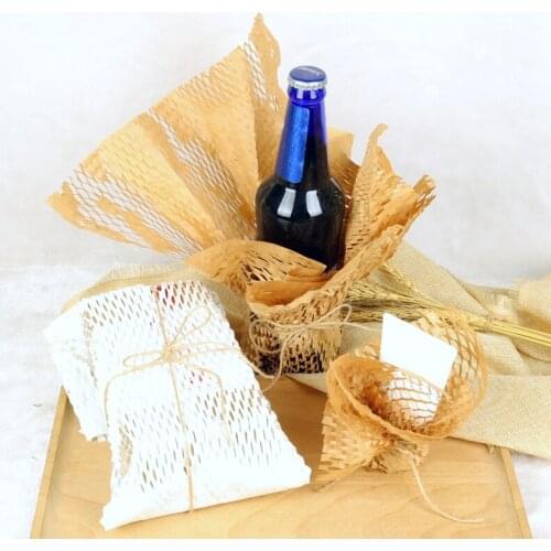 Kraft Wrapping Paper Honeycomb Cushioning Wrap Roll Material Wedding Birthday Party Packaging Paper wedding favors