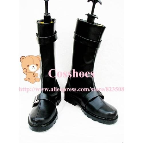 Custom made black Gintoki Shoes boots from Gin Tama Cosplay