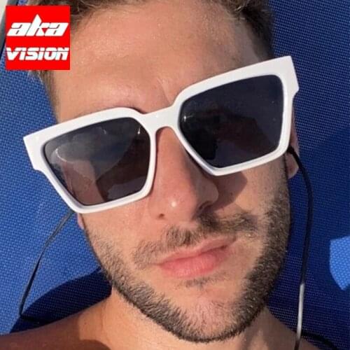 AKA VISION 2021 Square Sunglasses Men Luxury Brand Women Eyeglasses Luxury Mirror Glasses Men/Women High Quality Retro Oculos