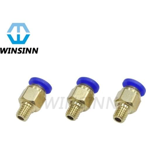 Pneumatic Fittings Connectors PC4-M6 For 4mm Tube PTFE Quick Coupler Feed inlet J-head Hotend Extruder