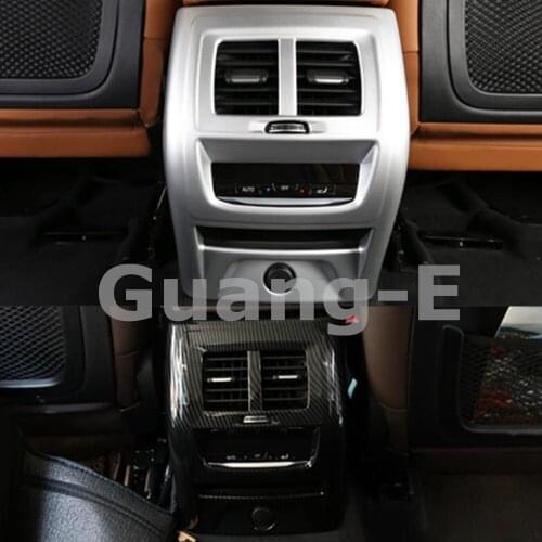 Car Armrest Storage Trim ABS Chrome Rear Back Upside Air Conditioning Outlet Vent For BMW X3 XDrive 25i 28i 30i 2018 2019 2020