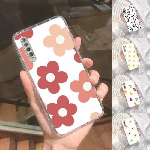 Flowers pink design painting Phone Case Transparent For Xiaomi Redmi note 3 9 7 4 8 8T 10 CC9E 11ULTRA T lite PLAY pro 4G 5G